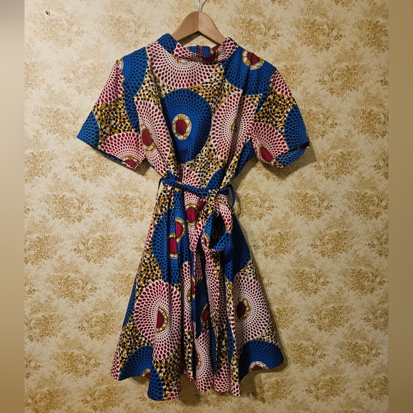 binta real wax Dresses & Skirts - African Print Dress BintaRealWax( See Measurements!) Adjustable Waist!